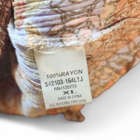 Vici Peasant Blouse Top, Women’s XL, Dusty Pink, Mauve, Patchwork, Boho, Gypsy - Picture 7 of 8